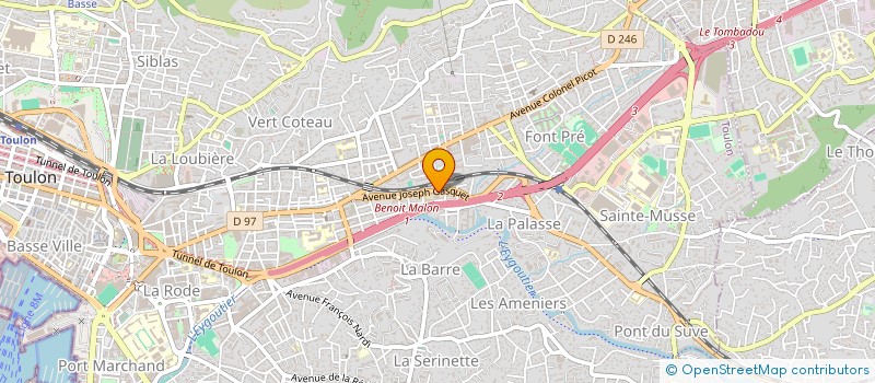 localisation de l'entreprise LES PRESSES DU MIDI SARL à TOULON