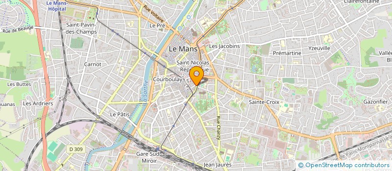 localisation de l'entreprise LES PRESSINGS DES PAYS DE LOIRE à LE MANS