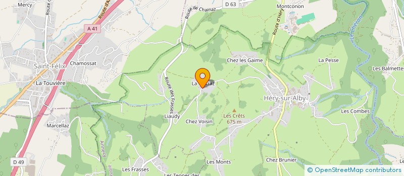 localisation de l'entreprise LES PRIMEVERES à HERY-SUR-ALBY