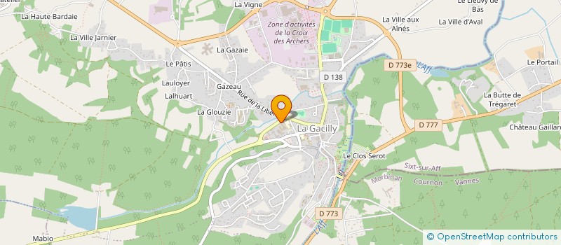 localisation de l'entreprise LES PRIMEVERES  LA GACILLY