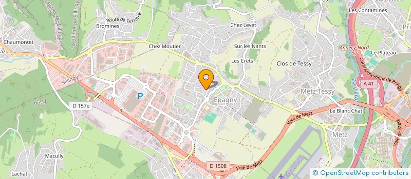 localisation de l'entreprise LES PRIMEVERES  EPAGNY METZ-TESSY