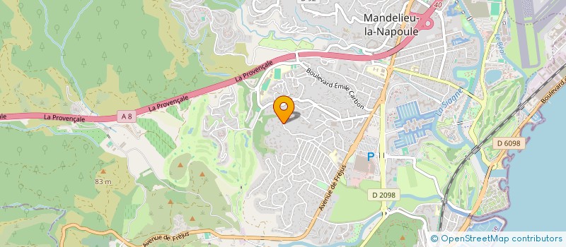 localisation de l'entreprise LES PRINCES DE MANDELIEU à MANDELIEU-LA-NAPOULE