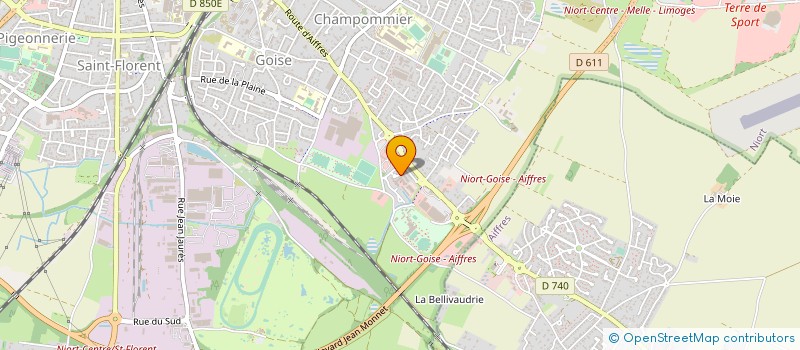 localisation de l'entreprise LES PRINTANIERES - NIORT à NIORT