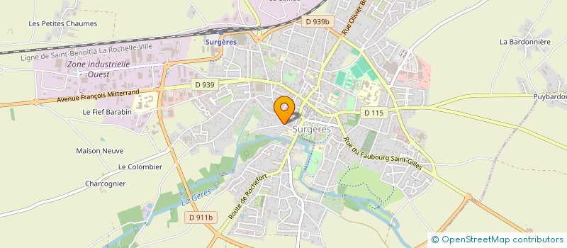 localisation de l'entreprise LES PRINTANIERES-SURGERES à SURGERES
