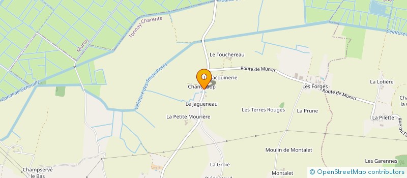 localisation de l'entreprise LES PRISES DE CHANTELOUP à TONNAY-CHARENTE
