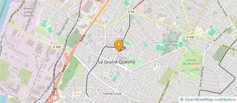 localisation de l'entreprise LES PRO'VINCES  LE GRAND-QUEVILLY