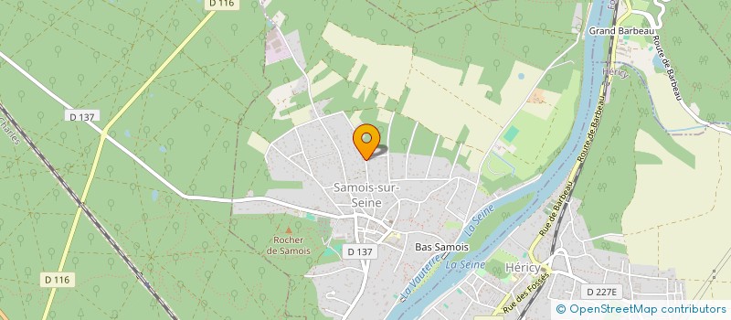 localisation de l'entreprise LES PRODUCTEURS COMMERCANTS  SAMOIS-SUR-SEINE