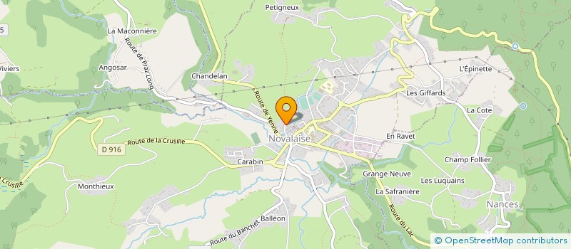 localisation de l'entreprise LES PRODUCTEURS DE SAVEURS à NOVALAISE