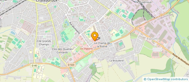 localisation de l'entreprise LES PRODUCTEURS DE VIANDES BIO CENTRE VAL DE LOIRE à CHATEAUROUX