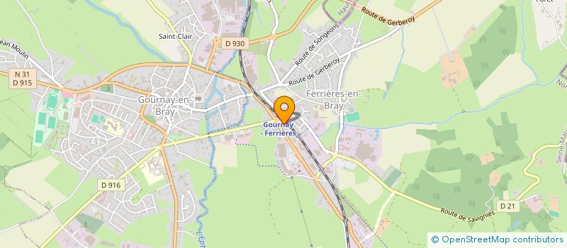 localisation de l'entreprise LES PRODUCTEURS REUNIS  FERRIERES-EN-BRAY