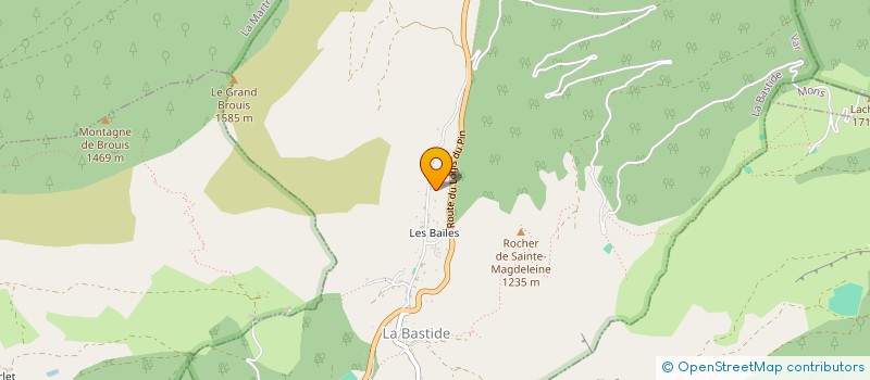 localisation de l'entreprise LES PRODUCTIONS 122 à LA BASTIDE
