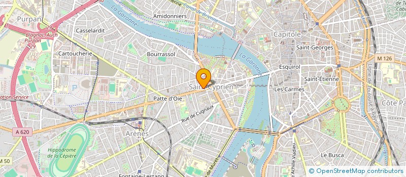 localisation de l'entreprise LES PRODUCTIONS DE L'ARAIGNEE SUR LE PLASTRON  TOULOUSE