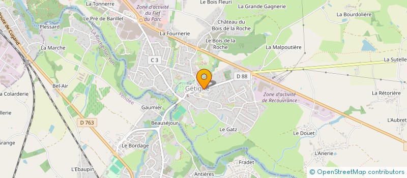 localisation de l'entreprise LES PRODUCTIONS DU COIN à GETIGNE
