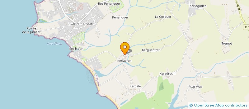 localisation de l'entreprise LES PRODUCTIONS DU COSQUER  TREGUNC