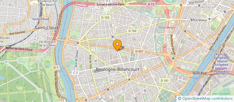 localisation de l'entreprise LES PRODUCTIONS DU GITAN  BOULOGNE-BILLANCOURT