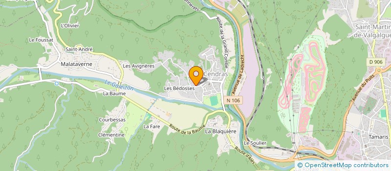 localisation de l'entreprise LES PRODUCTIONS DU JONCAS  SAINT-PAUL-LA-COSTE