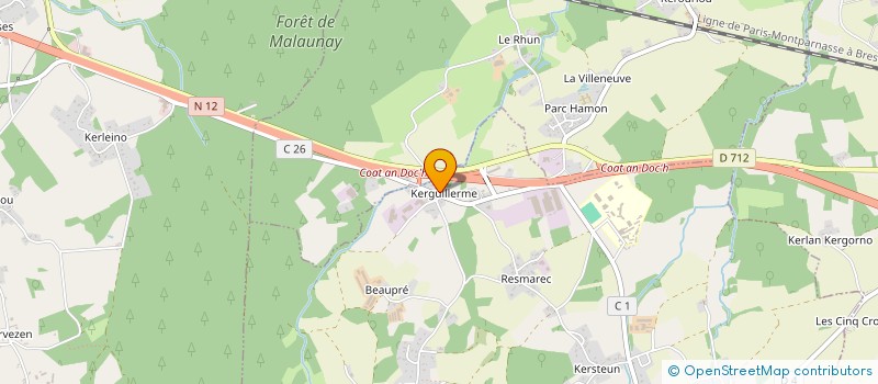 localisation de l'entreprise LES PRODUCTIONS DU MICRO BLEU  SAINT-JEAN-KERDANIEL