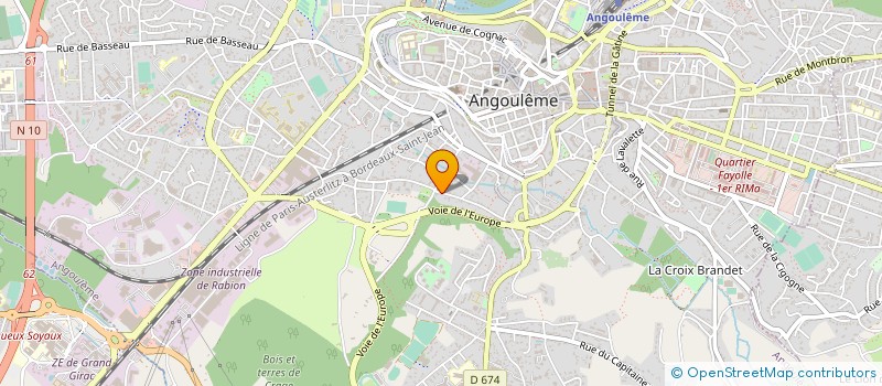 localisation de l'entreprise LES PRODUCTIONS DU PARKING  ANGOULEME