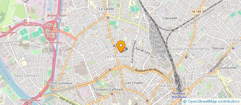 localisation de l'entreprise LES PRODUCTIONS DU TREBUCHET à TOULOUSE