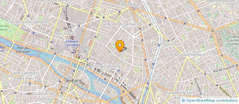 localisation de l'entreprise LES PRODUCTIONS DU TRESOR  PARIS