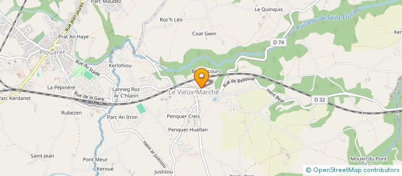 localisation de l'entreprise LES PRODUCTIONS DU VIEUX MARCHE  LE VIEUX-MARCHE