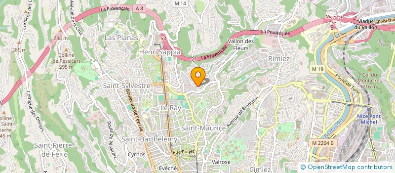 localisation de l'entreprise LES PRODUCTIONS ELECTRIQUES  NICE