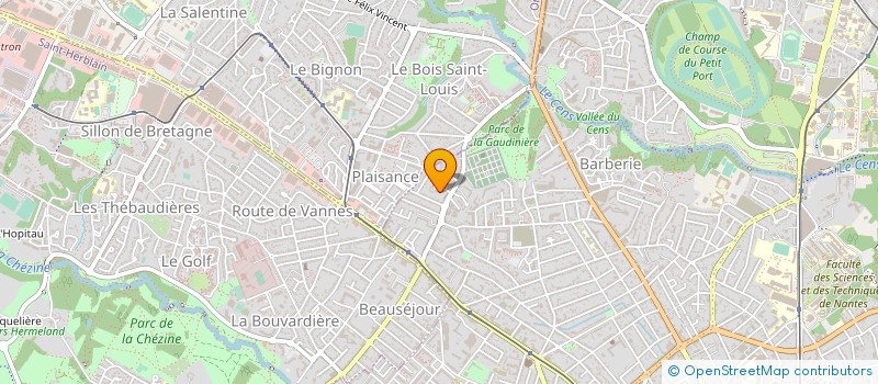 localisation de l'entreprise LES PRODUCTIONS EOL à NANTES