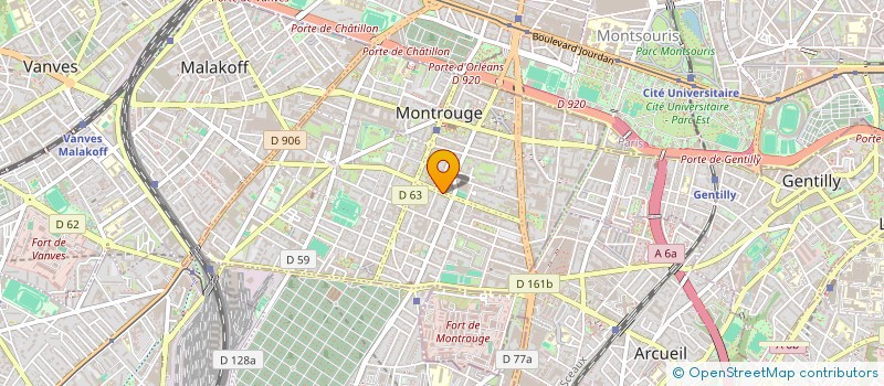 localisation de l'entreprise LES PRODUCTIONS FELINES à MONTROUGE