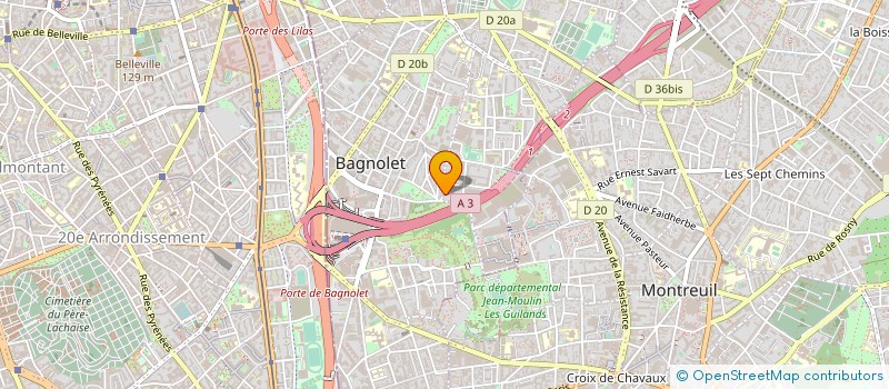 localisation de l'entreprise LES PRODUCTIONS VENT D'AVRIL à BAGNOLET