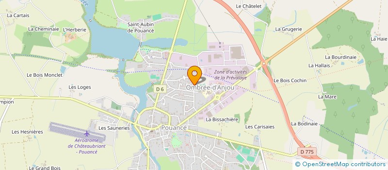 localisation de l'entreprise LES PRODUCTIONS VINCENT BREGER à OMBREE D'ANJOU