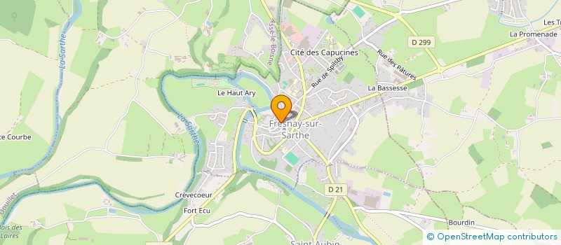 localisation de l'entreprise LES PRODUITS DU MAINE  FRESNAY-SUR-SARTHE