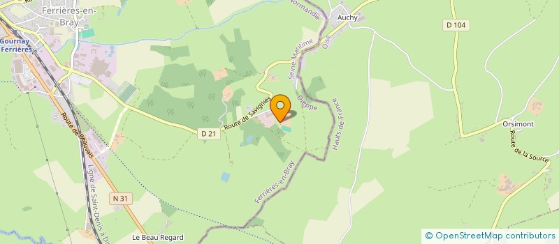 localisation de l'entreprise LES PRODUITS REFRACTAIRES ROLAND LEUK à FERRIERES-EN-BRAY