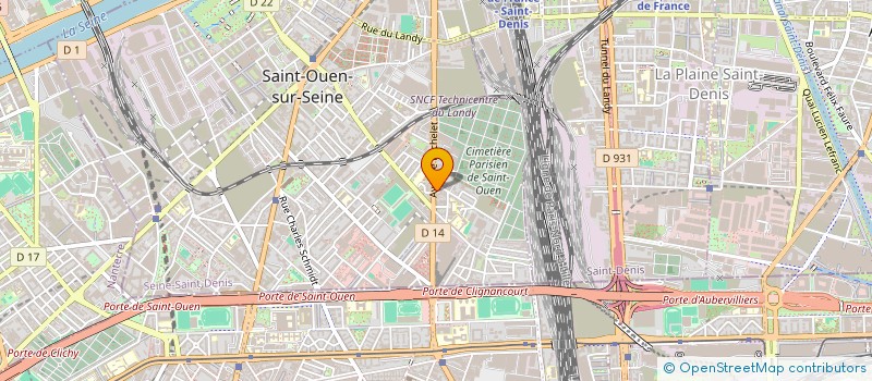 localisation de l'entreprise LES PROFESSIONNELLES DU BATIMENT à SAINT-OUEN-SUR-SEINE