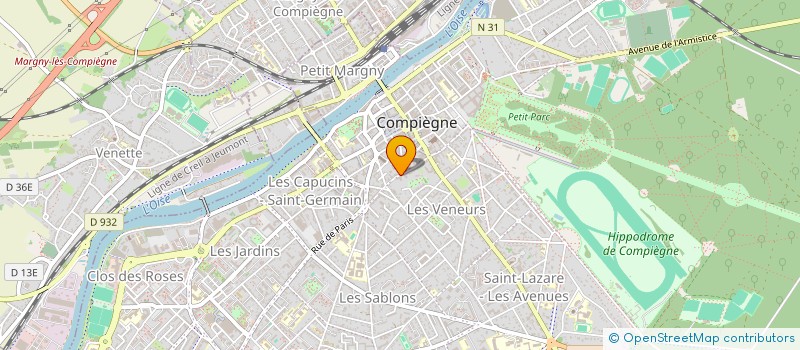 localisation de l'entreprise LES PROFESSIONNELS  COMPIEGNE