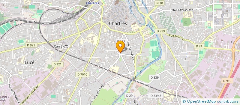 localisation de l'entreprise LES PROFESSIONNELS CHARTRAINS AUTOMOBILE à CHARTRES