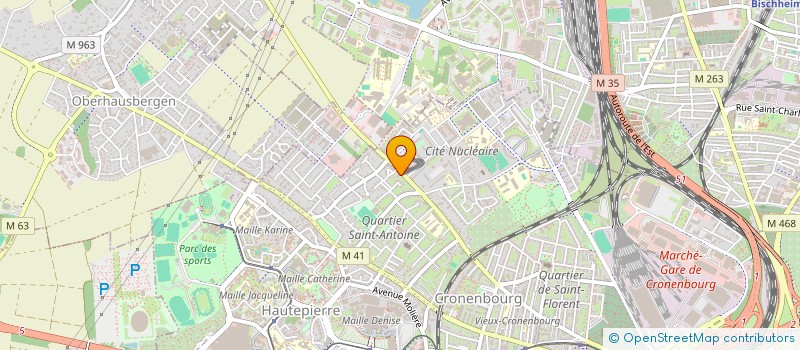 localisation de l'entreprise LES PROFESSIONNELS DE L'EST à STRASBOURG