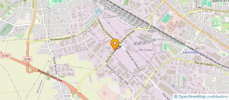 localisation de l'entreprise LES PROFESSIONNELS DE LA CHAUDRONNERIE INDUSTRIELLE à CORBAS