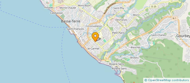 localisation de l'entreprise LES PROFESSIONNELS DE LA CONDUITE à BASSE-TERRE