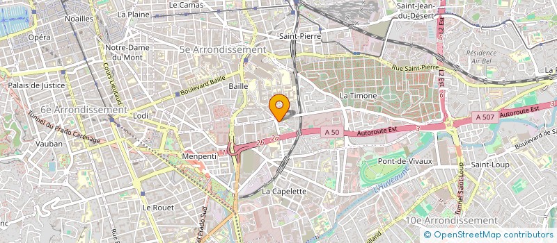 localisation de l'entreprise LES PROFESSIONNELS DE LA CONSTRUCTION ET DU BATIMENT à MARSEILLE
