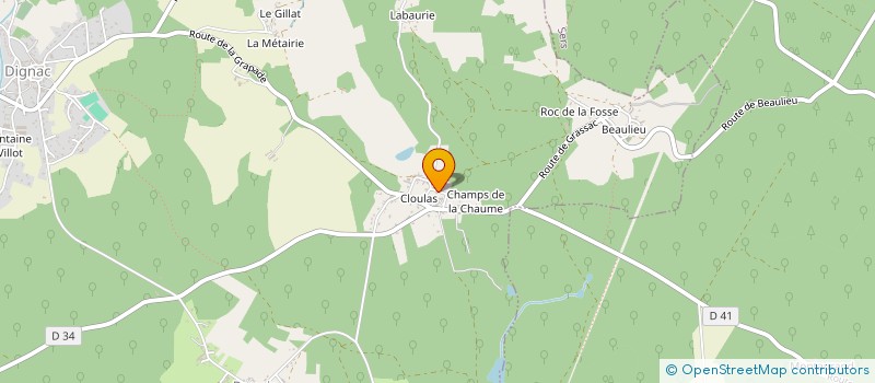 localisation de l'entreprise LES PROFESSIONNELS DE SANTE DE LA CLE D'OR  DIGNAC