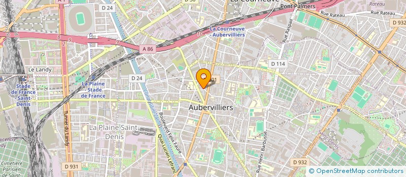 localisation de l'entreprise LES PROFESSIONNELS DU DEMENAGEMENT à AUBERVILLIERS