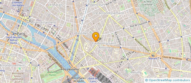 localisation de l'entreprise LES PROFESSIONNELS DU PNEU  PARIS 11