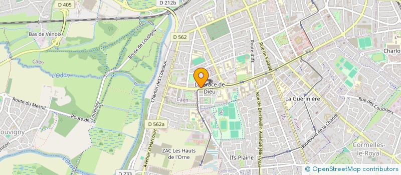 localisation de l'entreprise LES PROFESSIONNELS DU POLE SANTE DE LA GRACE DE DIEU à CAEN
