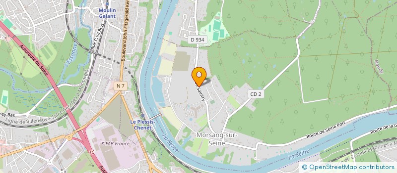 localisation de l'entreprise LES PROFESSIONNELS ELECTRICITE APPLIQUEE à MORSANG-SUR-SEINE