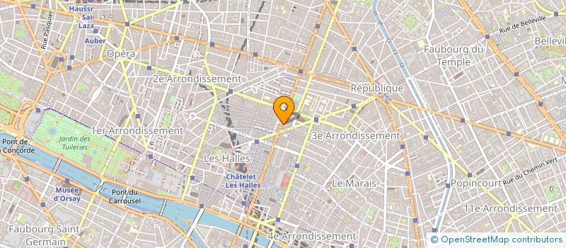 localisation de l'entreprise LES PROFESSIONNELS REUNIS à PARIS