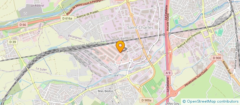 localisation de l'entreprise LES PROFESSIONNELS REUNIS DU GROUPAGE à PERPIGNAN