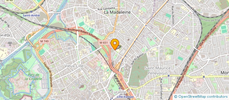 localisation de l'entreprise LES PROFS FONT LE MUR à LA MADELEINE