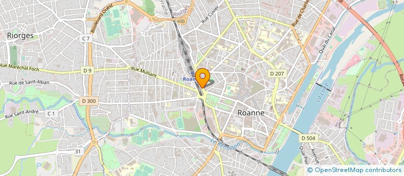 localisation de l'entreprise LES PROMENADES à ROANNE