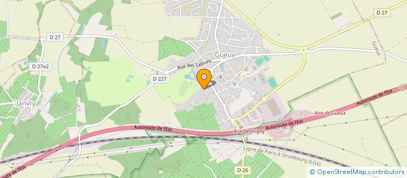 localisation de l'entreprise LES PROMENADES  GUEUX