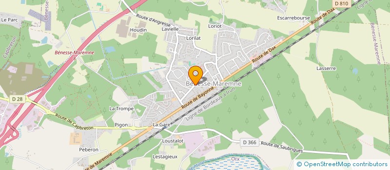 localisation de l'entreprise LES PROS DU POST PARTUM  BENESSE-MAREMNE